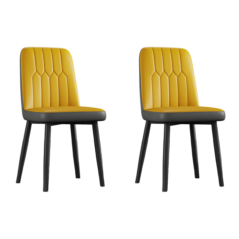 Silla de comedor de metal de estilo escandinavo, silla con respaldo sólido sin brazos