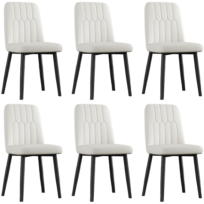 Silla de comedor de metal de estilo escandinavo, silla con respaldo sólido sin brazos