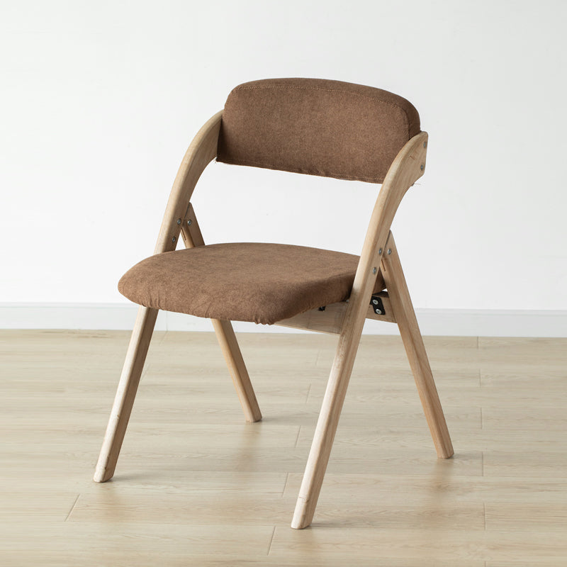 Scandinavian Home Side Chair Upholstered Open Back Wood Folding Dining Room Chair
