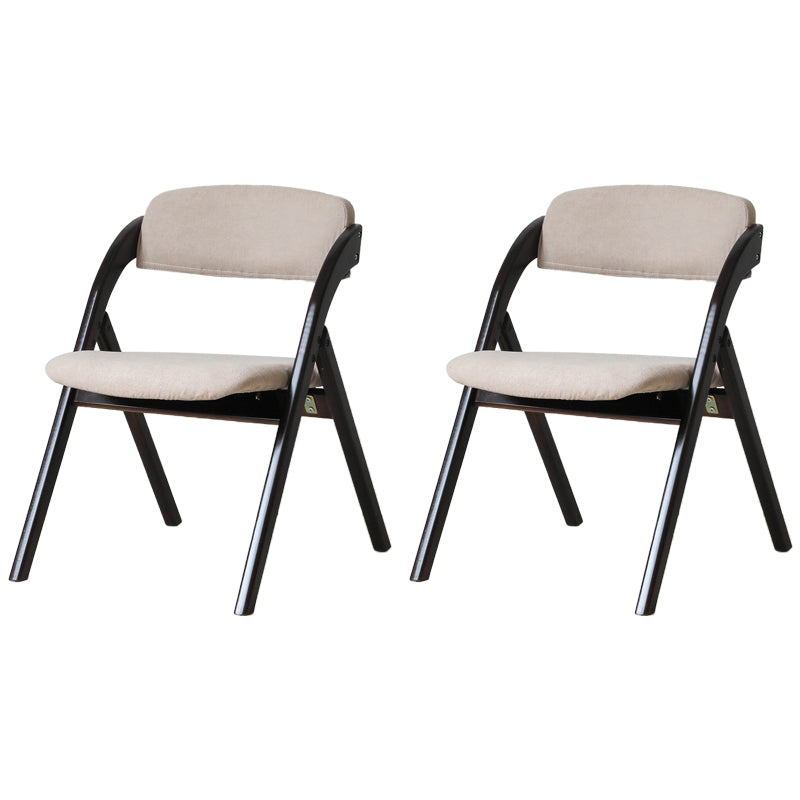 Scandinavian Home Side Chair Upholstered Open Back Wood Folding Dining Room Chair