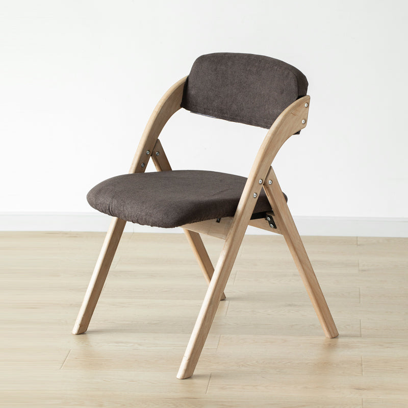 Scandinavian Home Side Chair Upholstered Open Back Wood Folding Dining Room Chair