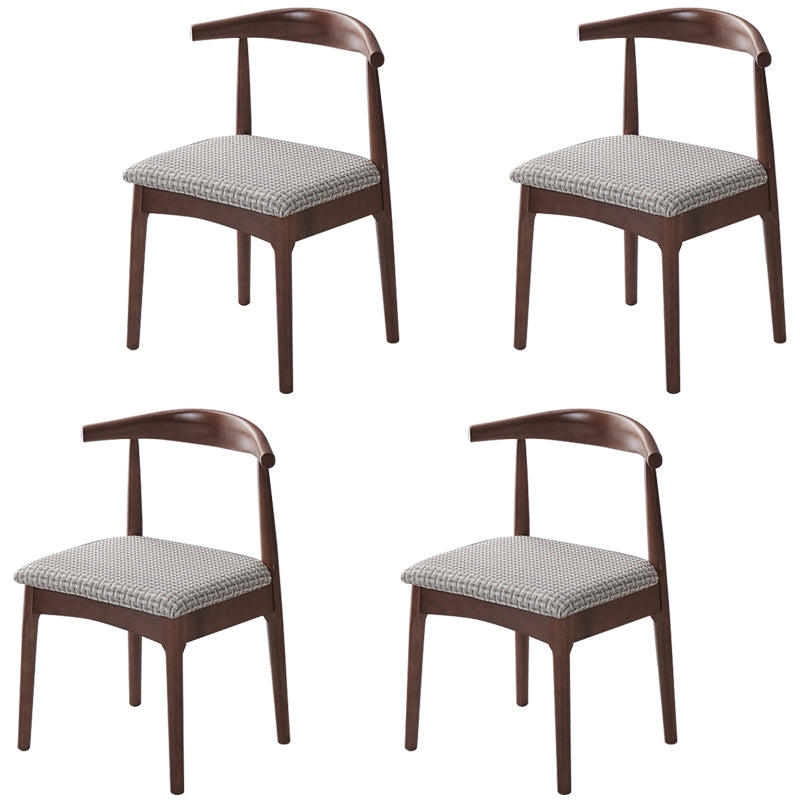 Chaise d'appoint scandinave à dossier ouvert, chaise de salle à manger rembourrée en bois