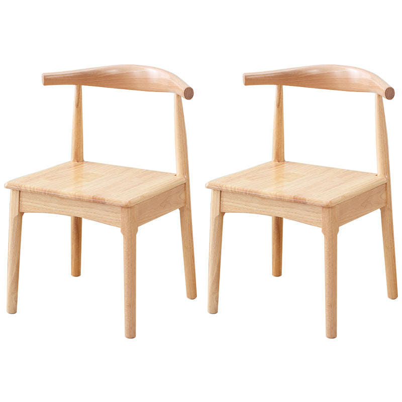 Chaise d'appoint scandinave à dossier ouvert, chaise de salle à manger rembourrée en bois