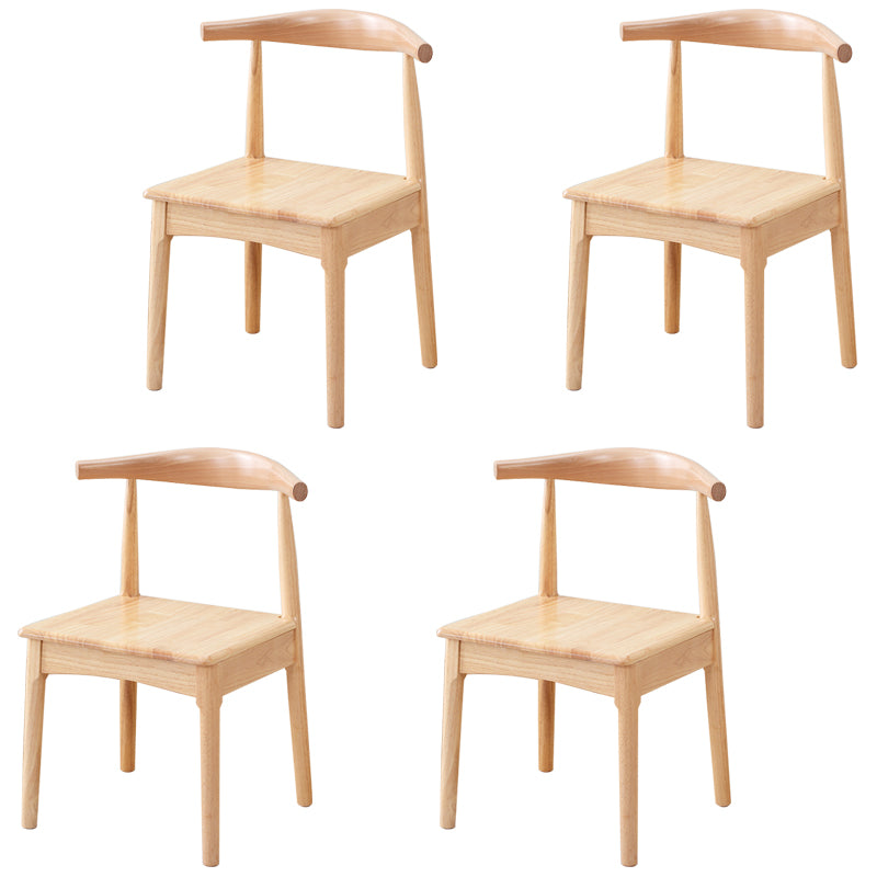 Chaise d'appoint scandinave à dossier ouvert, chaise de salle à manger rembourrée en bois