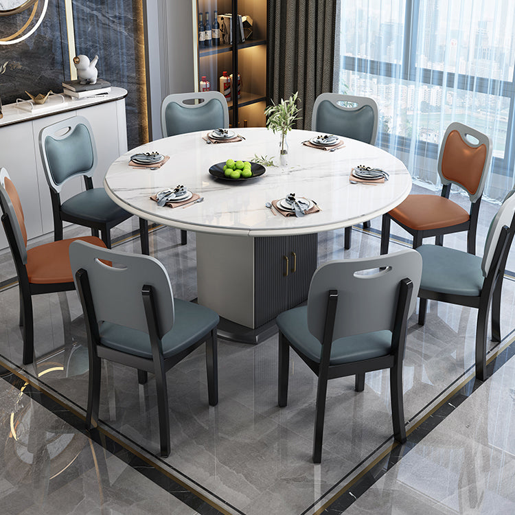 Scandinavian Home Side Chair Open Back Wood Upholstered Dining Room Chair (Set of 2)