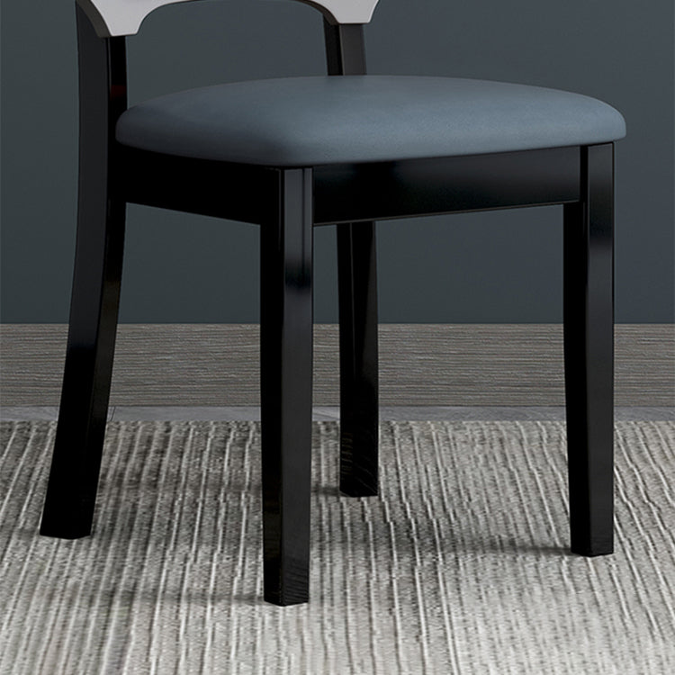 Scandinavian Home Side Chair Open Back Wood Upholstered Dining Room Chair (Set of 2)