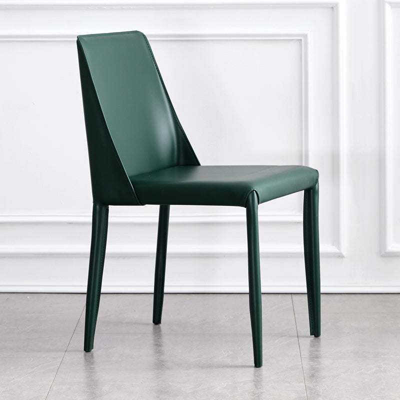 La salle à manger moderne en métal préside la chaise de salle à manger en cuir sans bras pour le restaurant