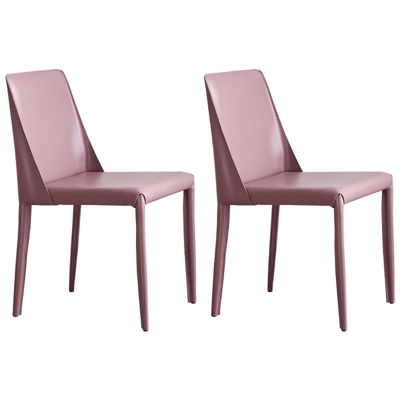 La salle à manger moderne en métal préside la chaise de salle à manger en cuir sans bras pour le restaurant
