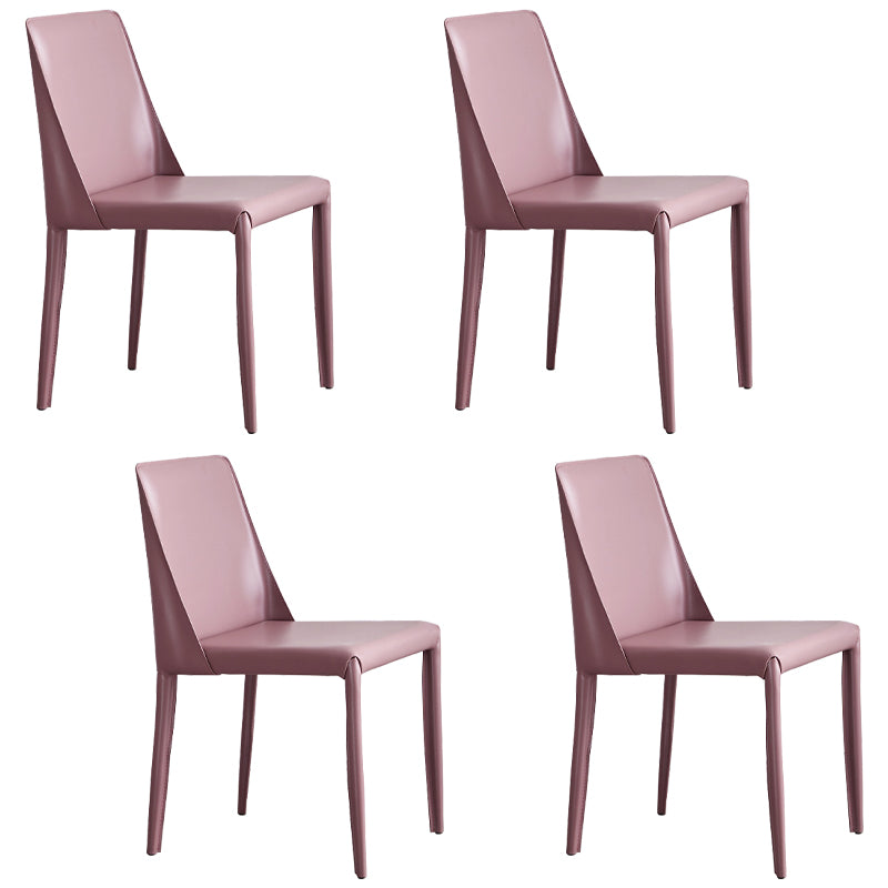 La salle à manger moderne en métal préside la chaise de salle à manger en cuir sans bras pour le restaurant