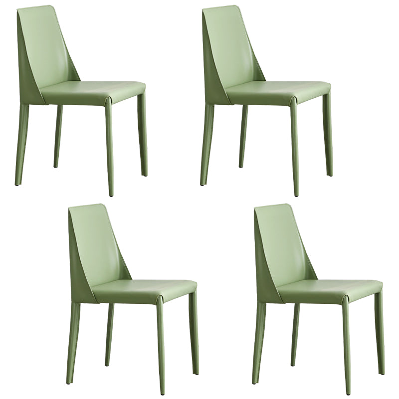 La salle à manger moderne en métal préside la chaise de salle à manger en cuir sans bras pour le restaurant