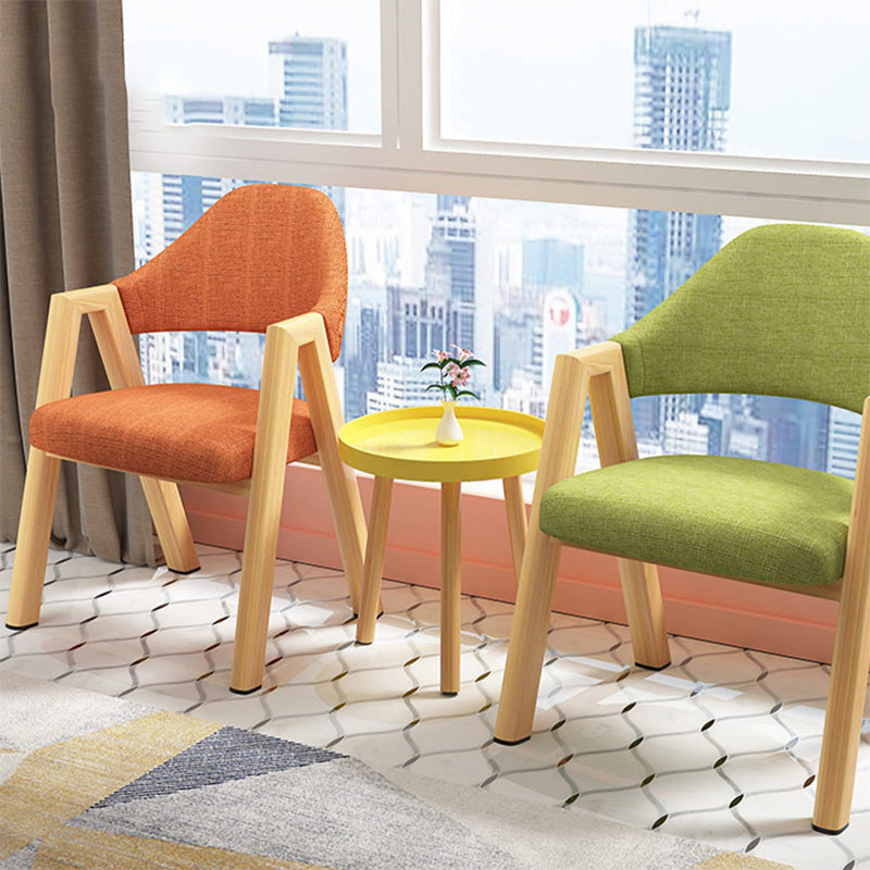 Fauteuils de salle à manger modernes Fauteuil rembourré avec pieds en métal (Ensemble de 4)