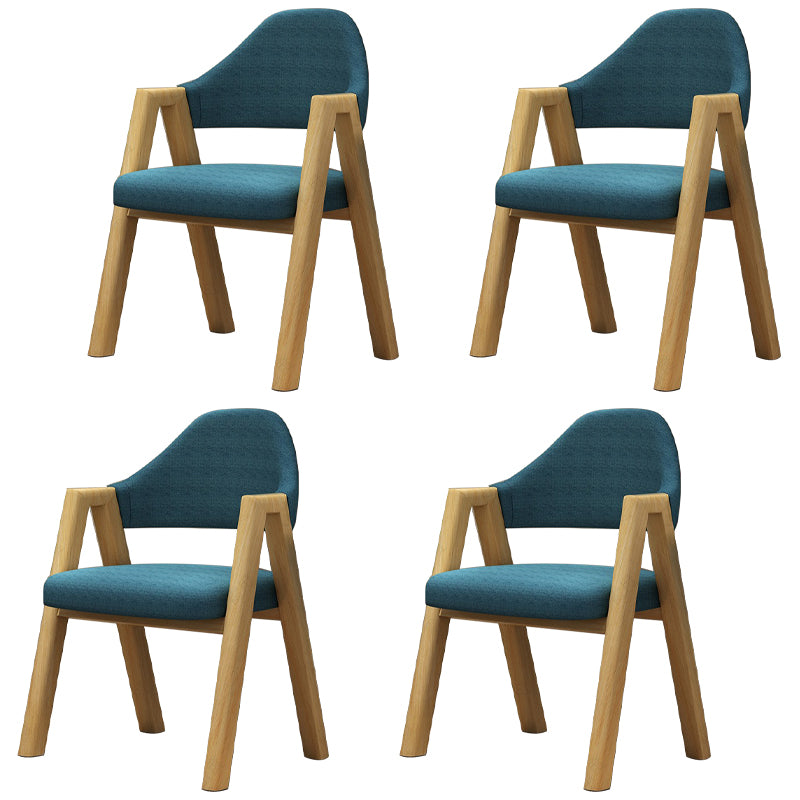 Fauteuils de salle à manger modernes Fauteuil rembourré avec pieds en métal (Ensemble de 4)
