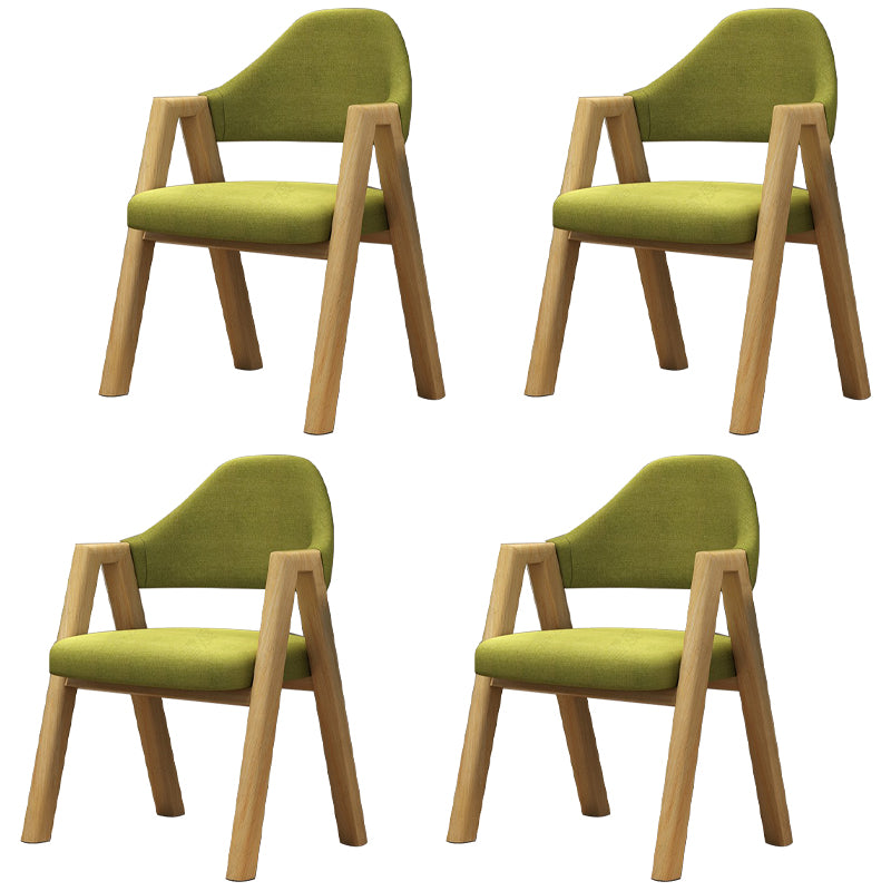Fauteuils de salle à manger modernes Fauteuil rembourré avec pieds en métal (Ensemble de 4)