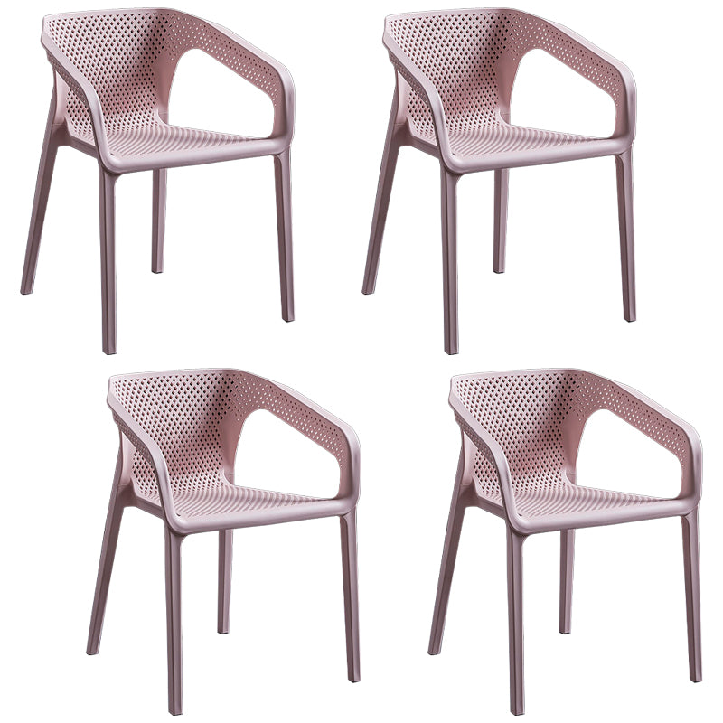 Silla de comedor de plástico de estilo moderno, sillas de comedor apilables para cocina