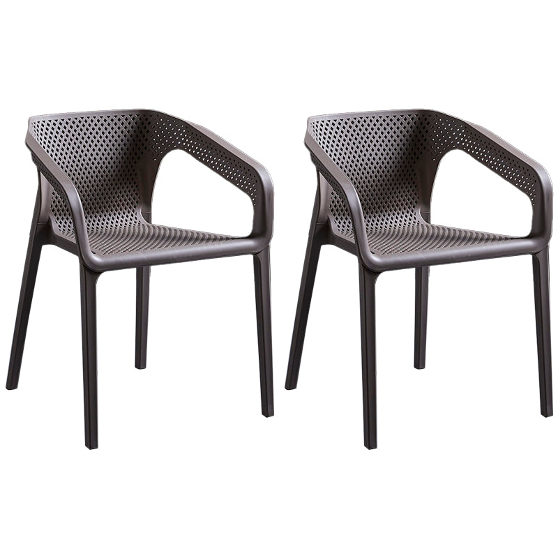 Silla de comedor de plástico de estilo moderno, sillas de comedor apilables para cocina