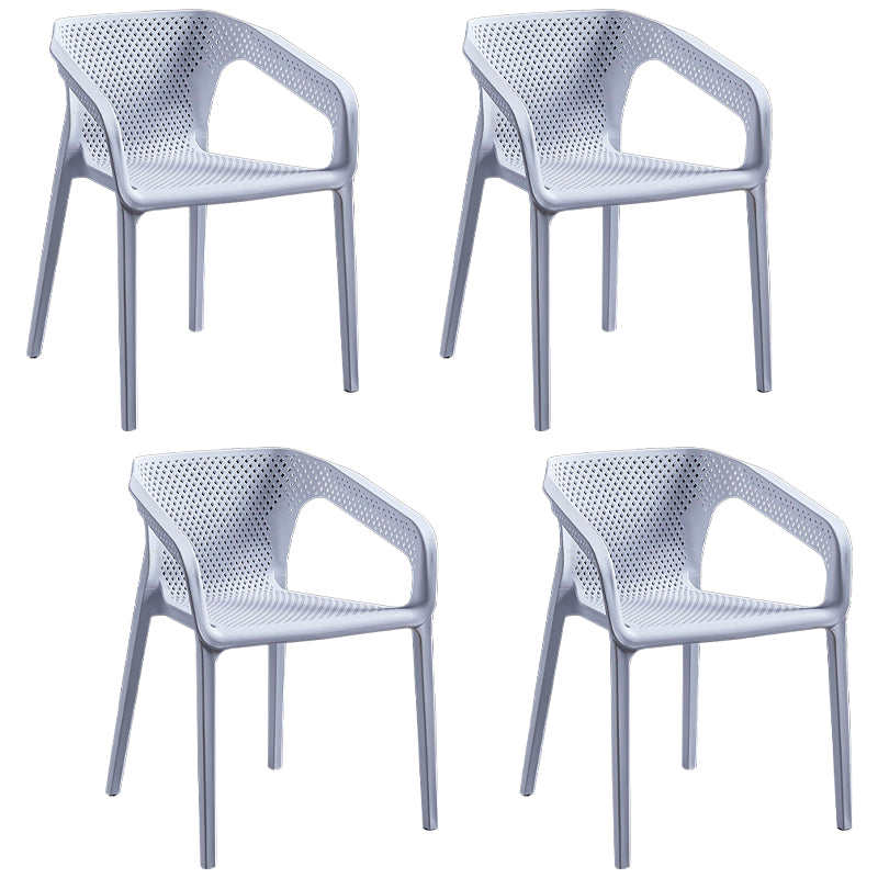 Silla de comedor de plástico de estilo moderno, sillas de comedor apilables para cocina