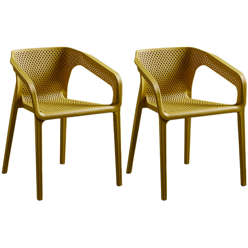 Silla de comedor de plástico de estilo moderno, sillas de comedor apilables para cocina