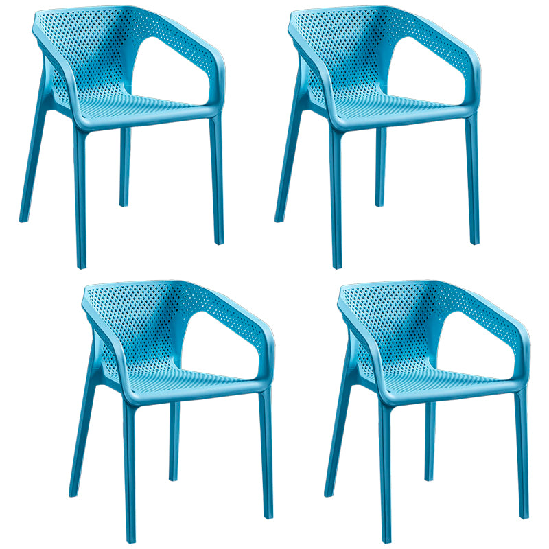 Silla de comedor de plástico de estilo moderno, sillas de comedor apilables para cocina