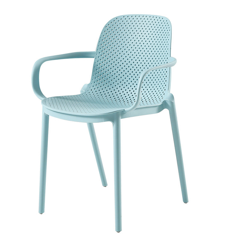 Eigentijdse stijl plastic eetkamerstoel Dining stapelbare stoelen voor keuken (set van 4)