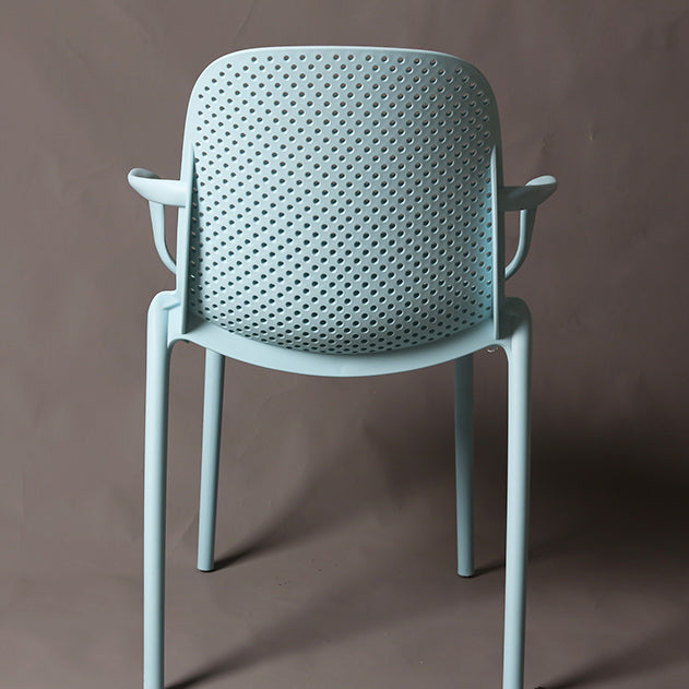 Eigentijdse stijl plastic eetkamerstoel Dining stapelbare stoelen voor keuken (set van 4)