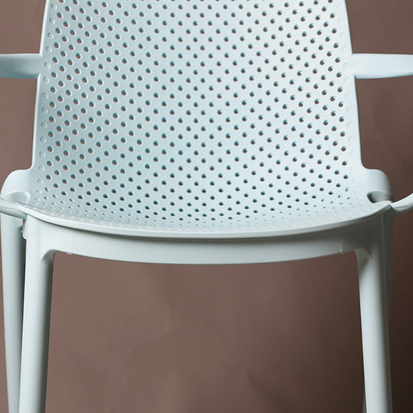 Eigentijdse stijl plastic eetkamerstoel Dining stapelbare stoelen voor keuken (set van 4)