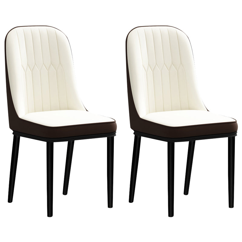 Silla de comedor de estilo escandinavo, silla acolchada con respaldo sólido de comedor de metal