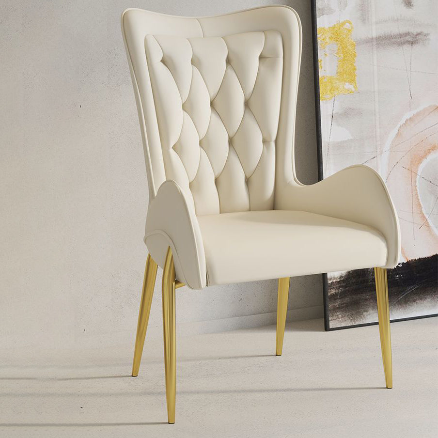 Fauteuils de salle à manger en métal de Style nordique, chaise latérale à oreilles pour usage domestique