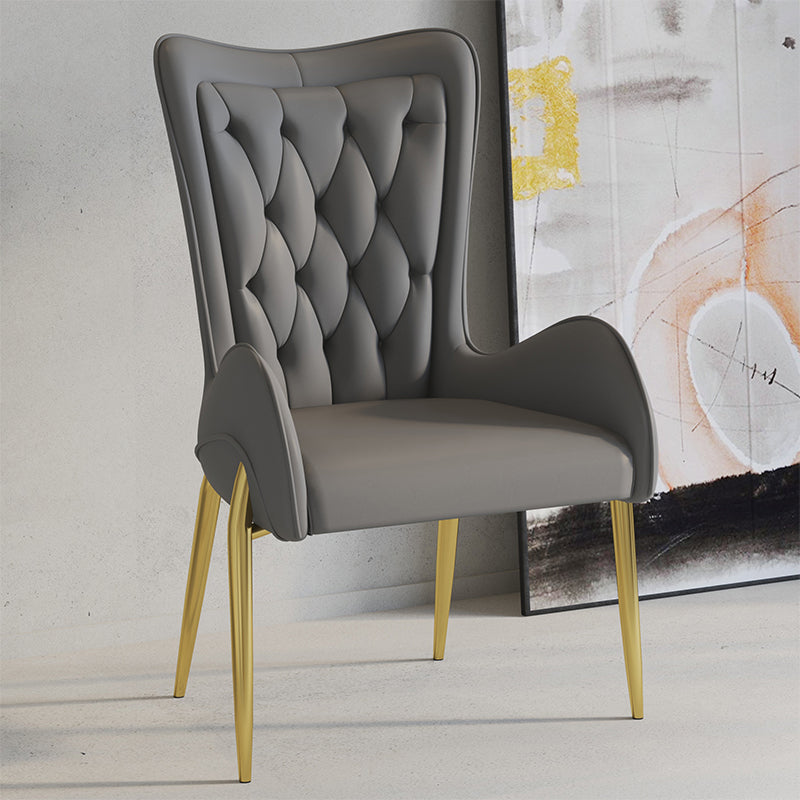 Fauteuils de salle à manger en métal de Style nordique, chaise latérale à oreilles pour usage domestique