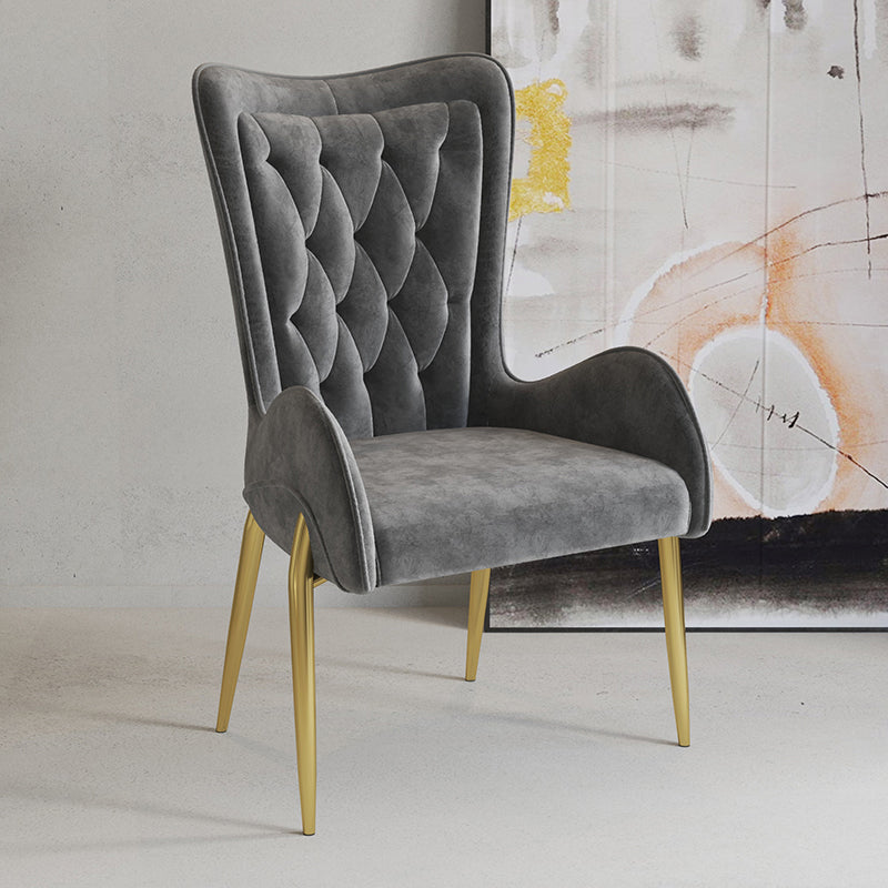 Fauteuils de salle à manger en métal de Style nordique, chaise latérale à oreilles pour usage domestique