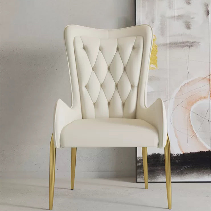 Fauteuils de salle à manger en métal de Style nordique, chaise latérale à oreilles pour usage domestique