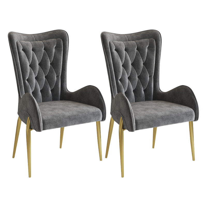 Fauteuils de salle à manger en métal de Style nordique, chaise latérale à oreilles pour usage domestique
