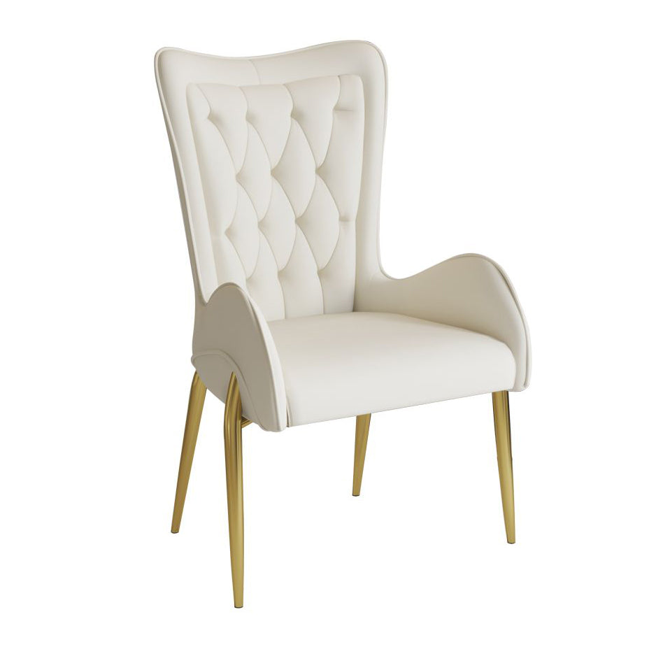 Nordic Style Metal Speisezimmer Sessel Flügelback Side Stuhl für den Heimgebrauch