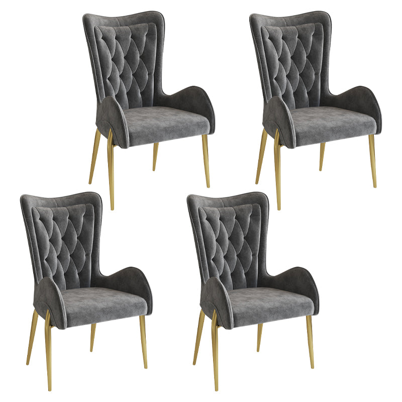 Nordic Style Metal Speisezimmer Sessel Flügelback Side Stuhl für den Heimgebrauch