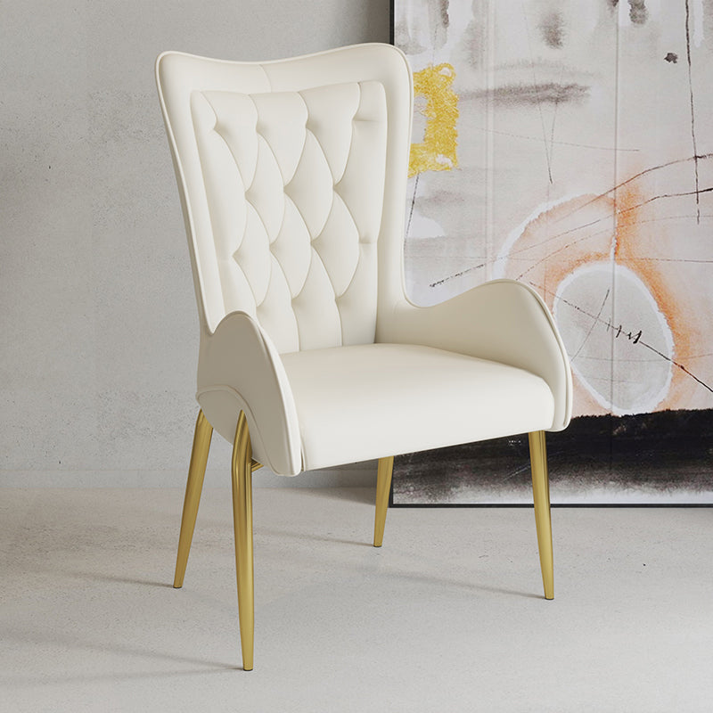 Fauteuils de salle à manger en métal de Style nordique, chaise latérale à oreilles pour usage domestique