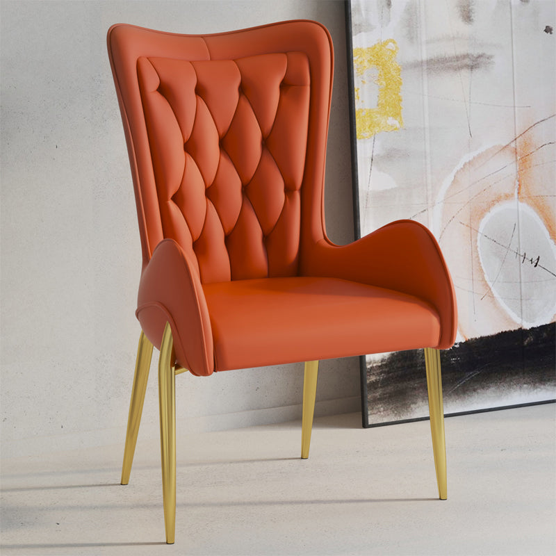 Fauteuils de salle à manger en métal de Style nordique, chaise latérale à oreilles pour usage domestique