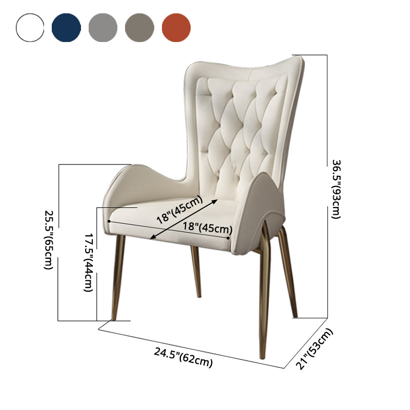 Fauteuils de salle à manger en métal de Style nordique, chaise latérale à oreilles pour usage domestique
