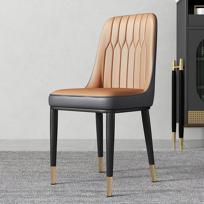 Contemporary Style Metal Dining Chairs Dining Armless Side Chair for Kitchen