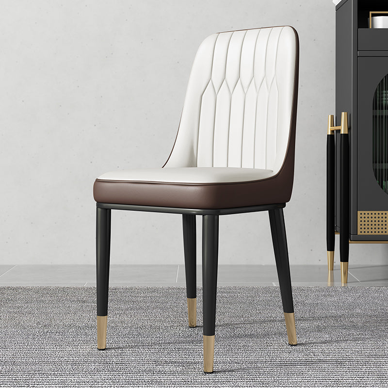 Contemporary Style Metal Dining Chairs Dining Armless Side Chair for Kitchen