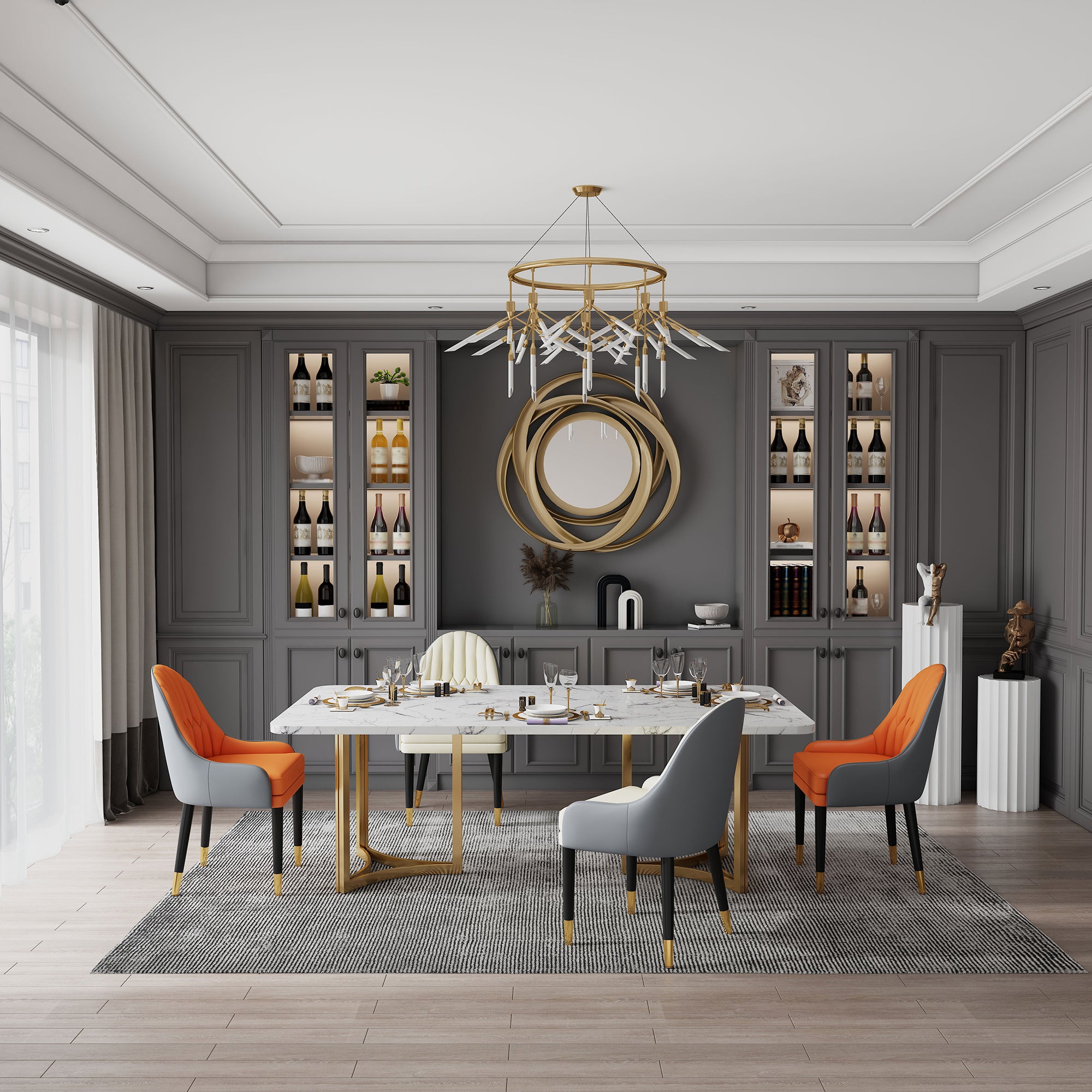 Glamholz Esszimmerstühle gepolsterte Armstühle für das Restaurant