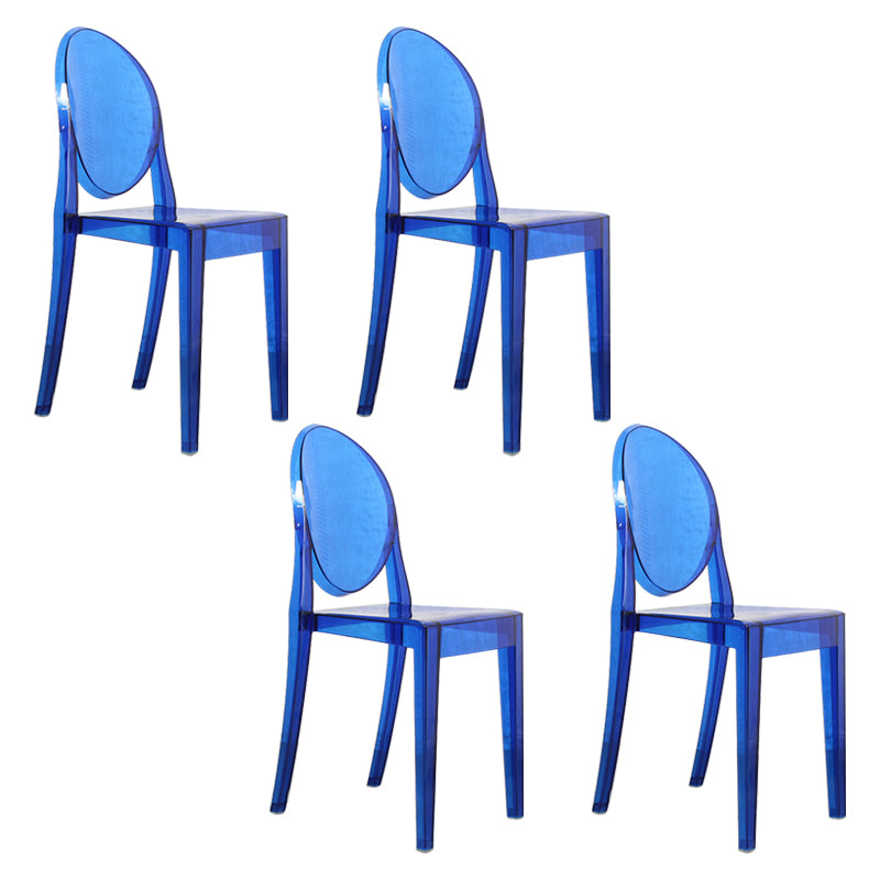Ensemble de chaises en plastique de style scandinave, chaises de cuisine à manger et dos ouvert