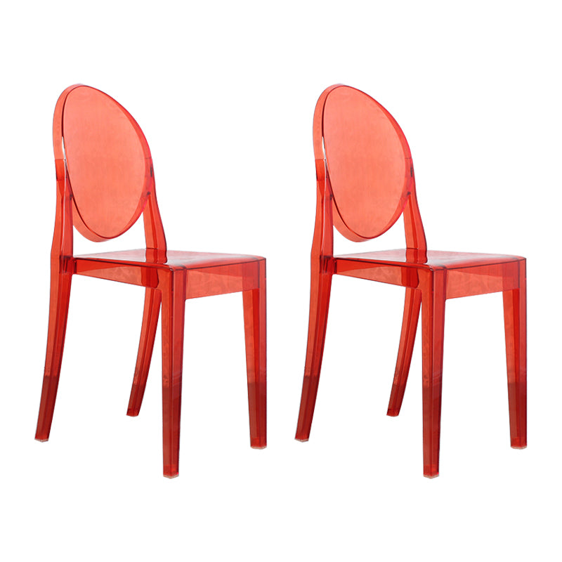 Ensemble de chaises en plastique de style scandinave, chaises de cuisine à manger et dos ouvert