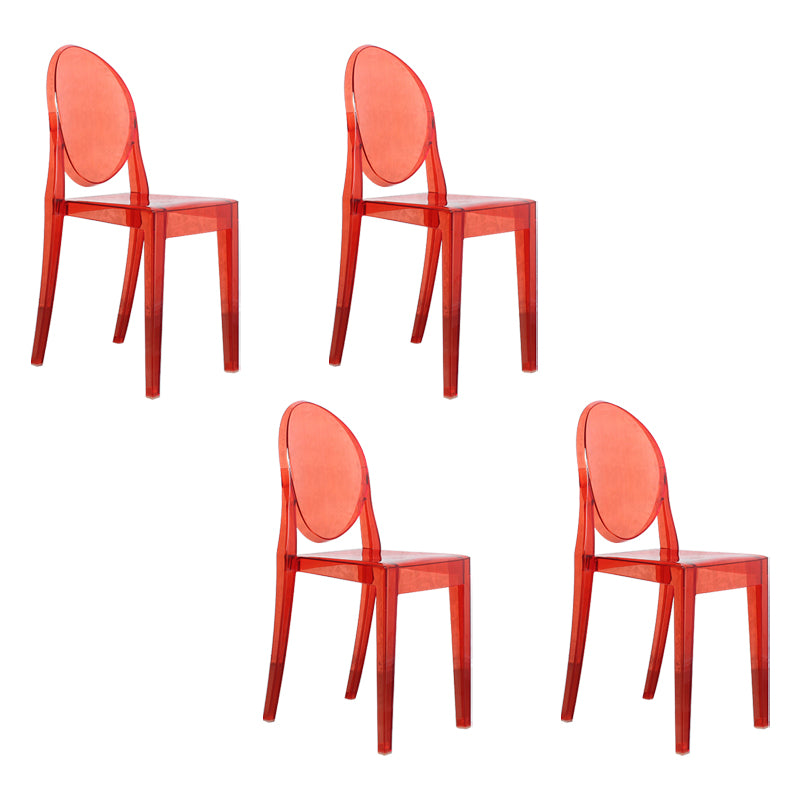 Ensemble de chaises en plastique de style scandinave, chaises de cuisine à manger et dos ouvert