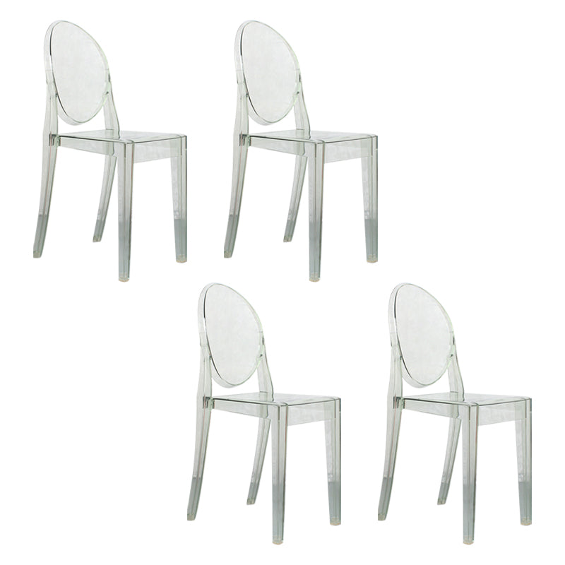 Ensemble de chaises en plastique de style scandinave, chaises de cuisine à manger et dos ouvert