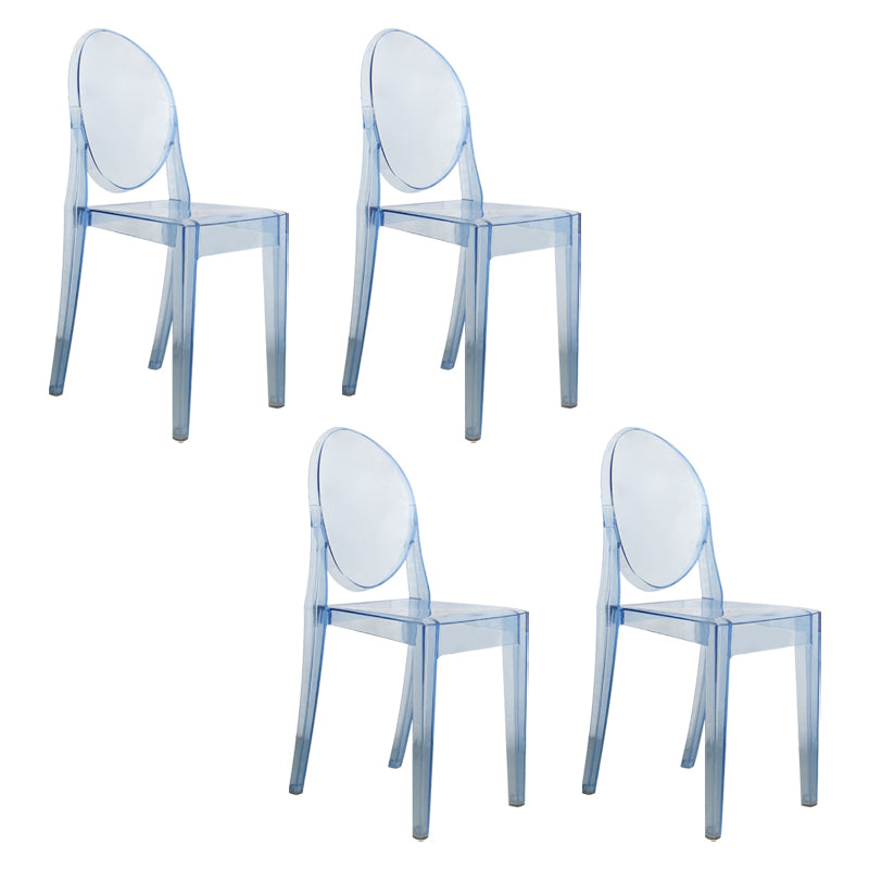 Ensemble de chaises en plastique de style scandinave, chaises de cuisine à manger et dos ouvert