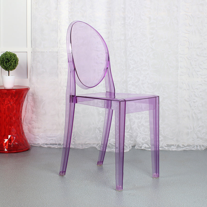 Ensemble de chaises en plastique de style scandinave, chaises de cuisine à manger et dos ouvert