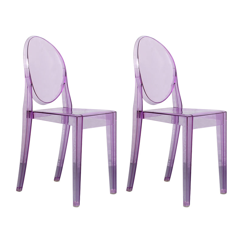 Ensemble de chaises en plastique de style scandinave, chaises de cuisine à manger et dos ouvert