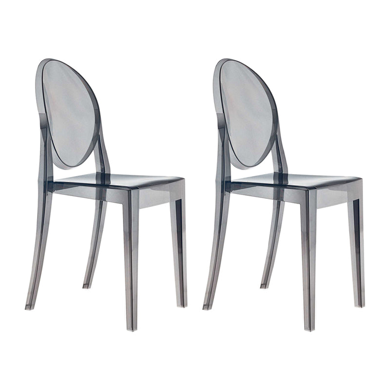 Ensemble de chaises en plastique de style scandinave, chaises de cuisine à manger et dos ouvert