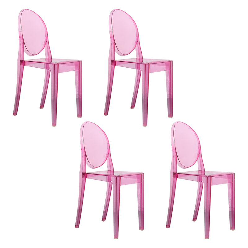 Ensemble de chaises en plastique de style scandinave, chaises de cuisine à manger et dos ouvert