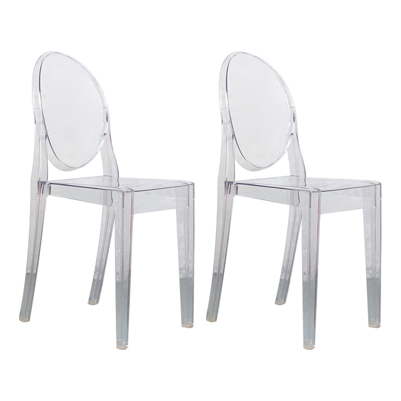 Ensemble de chaises en plastique de style scandinave, chaises de cuisine à manger et dos ouvert