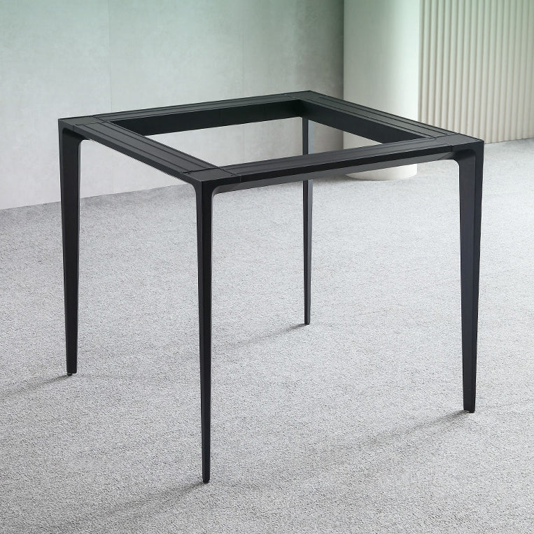 Square Shape Sintered Stone Dining Table Industrial 4 Legs Table for Dining Room
